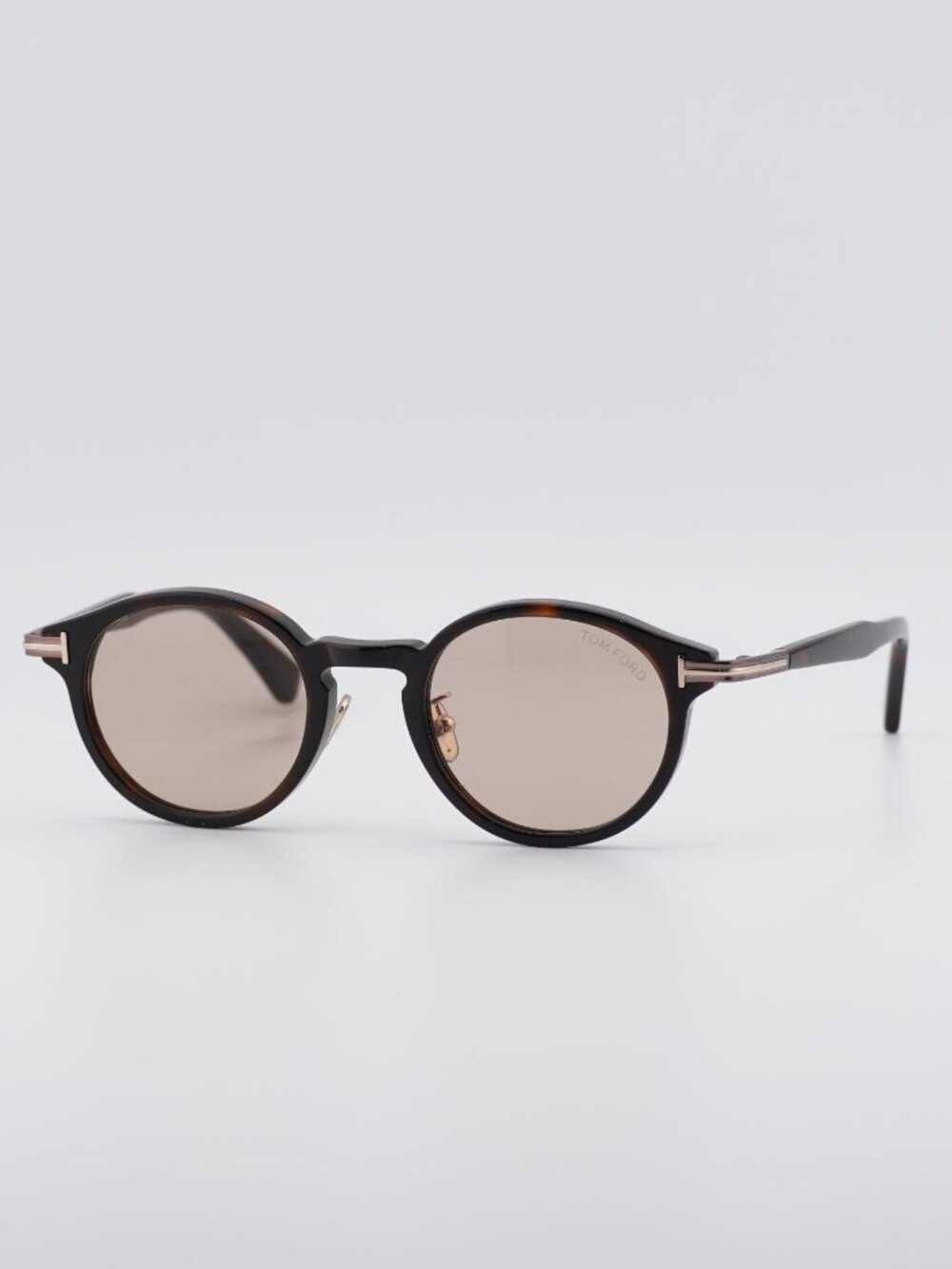 Tom Ford FT1150-D 52E Sunglasses Dark Havana Round Frame
